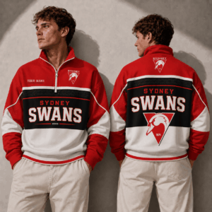 Auspiritmerch Sydney Swans Quarter Zip Sweatshirt Custom Name Gifts For Fan