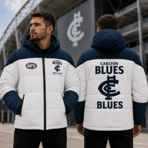 Auspiritmerch Carlton Blues Waterproof Thickened Down Jacket Custom Name Gifts For Fan