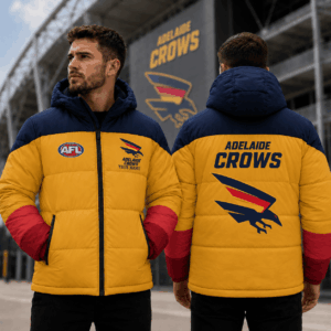 Auspiritmerch Adelaide Crows Waterproof Thickened Down Jacket Custom Name Gifts For Fan