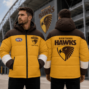 Auspiritmerch Hawthorn Hawks Waterproof Thickened Down Jacket Custom Name Gifts For Fan