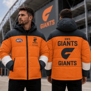 Auspiritmerch Greater Western Sydney Giants Waterproof Thickened Down Jacket Custom Name Gifts For Fan