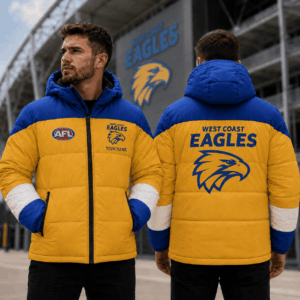 Auspiritmerch West Coast Eagles Waterproof Thickened Down Jacket Custom Name Gifts For Fan