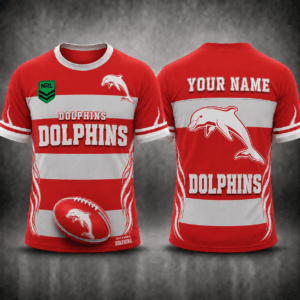 Auspiritmerch Dolphins Premium Unisex T-Shirt Custom Name Gift For Fan