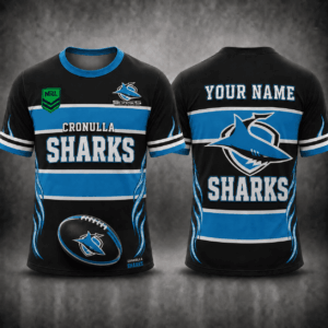 Auspiritmerch Cronulla-Sutherland Sharks Premium Unisex T-Shirt Custom Name Gift For Fan