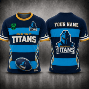Auspiritmerch Gold Coast Titans Premium Unisex T-Shirt Custom Name Gift For Fan