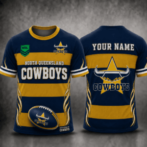 Auspiritmerch North Queensland Cowboys Premium Unisex T-Shirt Custom Name Gift For Fan