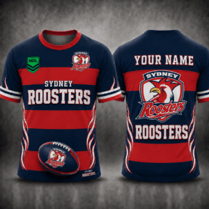 Auspiritmerch Sydney Roosters Premium Unisex T-Shirt Custom Name Gift For Fan