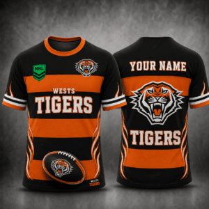 Auspiritmerch Wests Tigers Premium Unisex T-Shirt Custom Name Gift For Fan