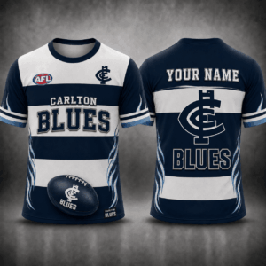 Auspiritmerch Carlton Blues Premium Unisex T-Shirt Custom Name Gift For Fan