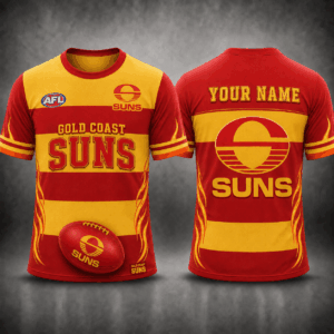 Auspiritmerch Gold Coast Suns Premium Unisex T-Shirt Custom Name Gift For Fan