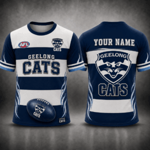 Auspiritmerch Geelong Cats Premium Unisex T-Shirt Custom Name Gift For Fan