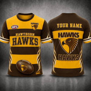 Auspiritmerch Hawthorn Hawks Premium Unisex T-Shirt Custom Name Gift For Fan
