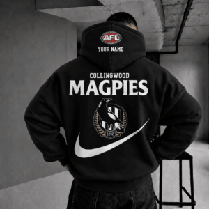 Auspiritmerch Collingwood Magpies Premium Swoosh Personalized HoodieGifts For Fan