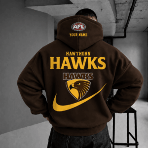 Auspiritmerch Hawthorn Hawks Premium Swoosh Personalized HoodieGifts For Fan