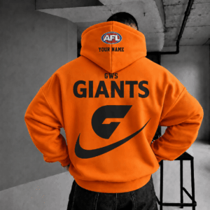 Auspiritmerch Greater Western Sydney Giants Premium Swoosh Personalized HoodieGifts For Fan
