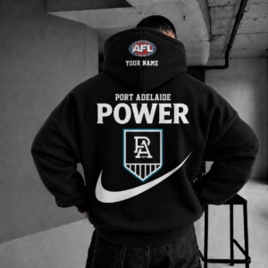 Auspiritmerch Port Adelaide Power Premium Swoosh Personalized HoodieGifts For Fan