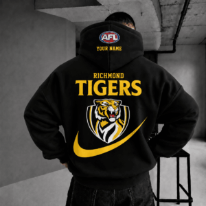 Auspiritmerch Richmond Tigers Premium Swoosh Personalized HoodieGifts For Fan