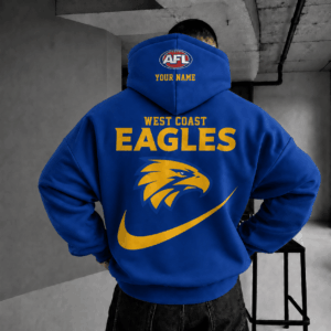 Auspiritmerch West Coast Eagles Premium Swoosh Personalized HoodieGifts For Fan