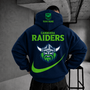 Auspiritmerch Canberra Raiders Premium Swoosh Personalized Hoodie Gifts For Fan