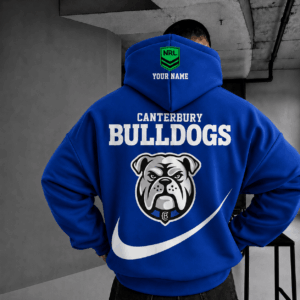 Auspiritmerch Canterbury-Bankstown Bulldogs Premium Swoosh Personalized Hoodie Gifts For Fan