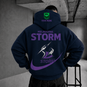 Auspiritmerch Melbourne Storm Premium Swoosh Personalized Hoodie Gifts For Fan