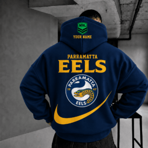 Auspiritmerch Parramatta Eels Premium Swoosh Personalized Hoodie Gifts For Fan