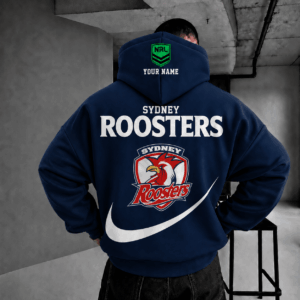 Auspiritmerch Sydney Roosters Premium Swoosh Personalized Hoodie Gifts For Fan