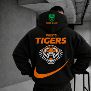 Auspiritmerch Wests Tigers Premium Swoosh Personalized Hoodie Gifts For Fan