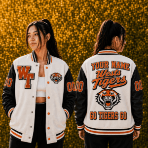 Auspiritmerch Wests Tigers Baseball Jacket Custom Name & Number Gift For Fan
