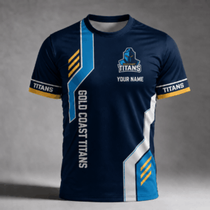 Auspiritmerch Gold Coast Titans Premium Unisex T-Shirt Custom Name Gift For Fan