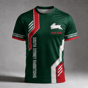 Auspiritmerch South Sydney Rabbitohs Premium Unisex T-Shirt Custom Name Gift For Fan