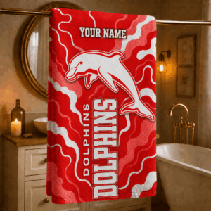 Auspiritmerch Dolphins Premium Bath/ Beach Towel Personalized Gift For Fan