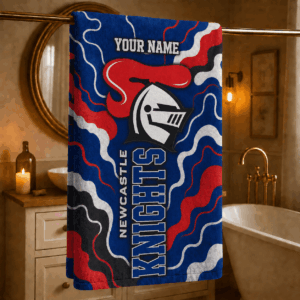 Auspiritmerch Newcastle Knights Premium Bath/ Beach Towel Personalized Gift For Fan