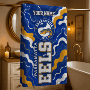 Auspiritmerch Parramatta Eels Premium Bath/ Beach Towel Personalized Gift For Fan