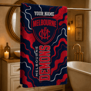 Auspiritmerch Melbourne Demons Premium Bath/ Beach Towel Personalized Gift For Fan