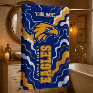Auspiritmerch West Coast Eagles Premium Bath/ Beach Towel Personalized Gift For Fan