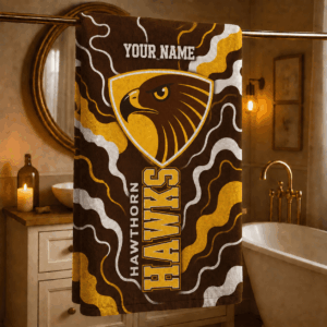 Auspiritmerch Hawthorn Hawks Premium Bath/ Beach Towel Personalized Gift For Fan