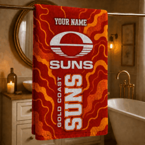 Auspiritmerch Gold Coast Suns Premium Bath/ Beach Towel Personalized Gift For Fan