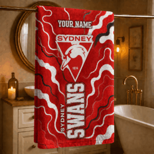 Auspiritmerch Sydney Swans Premium Bath/ Beach Towel Personalized Gift For Fan