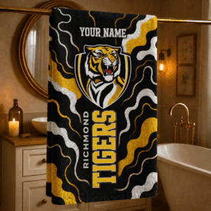 Auspiritmerch Richmond Tigers Premium Bath/ Beach Towel Personalized Gift For Fan
