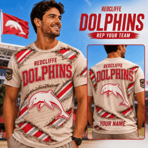 Auspiritmerch Dolphins Team Cool Style T-Shirt Custom Name Gift For Fan