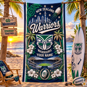 Auspiritmerch New Zealand Warriors Premium Bath/ Beach Towel Personalized Gift For Fan