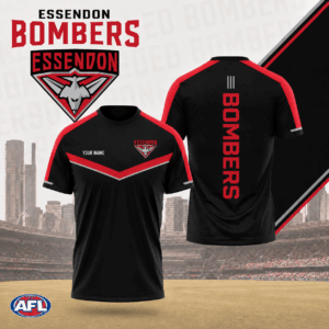 Auspiritmerch Essendon Bombers Premium Unisex T-Shirt Custom Name Gift For Fan