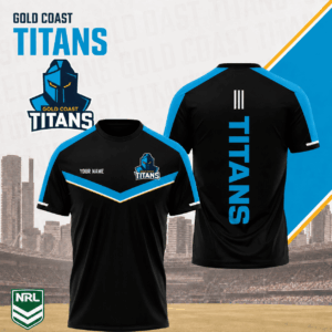 Auspiritmerch Gold Coast Titans Premium Unisex T-Shirt Custom Name Gift For Fan