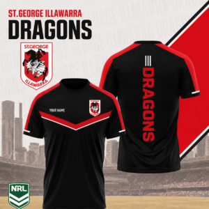 Auspiritmerch St. George Illawarra Dragons Premium Unisex T-Shirt Custom Name Gift For Fan