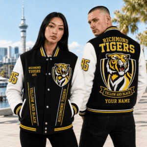 Auspiritmerch Richmond Tigers Baseball Jacket Custom Name & Number Gift For Fan