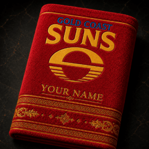 Auspiritmerch Gold Coast Suns Premium Bath/ Beach Towel Personalized Gift For Fan