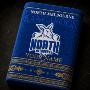 Auspiritmerch North Melbourne Kangaroos Premium Bath/ Beach Towel Personalized Gift For Fan