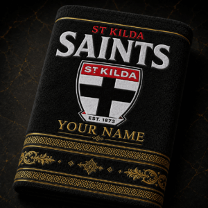 Auspiritmerch St Kilda Saints Premium Bath/ Beach Towel Personalized Gift For Fan