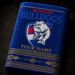 Auspiritmerch Western Bulldogs Premium Bath/ Beach Towel Personalized Gift For Fan